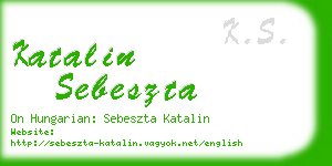 katalin sebeszta business card